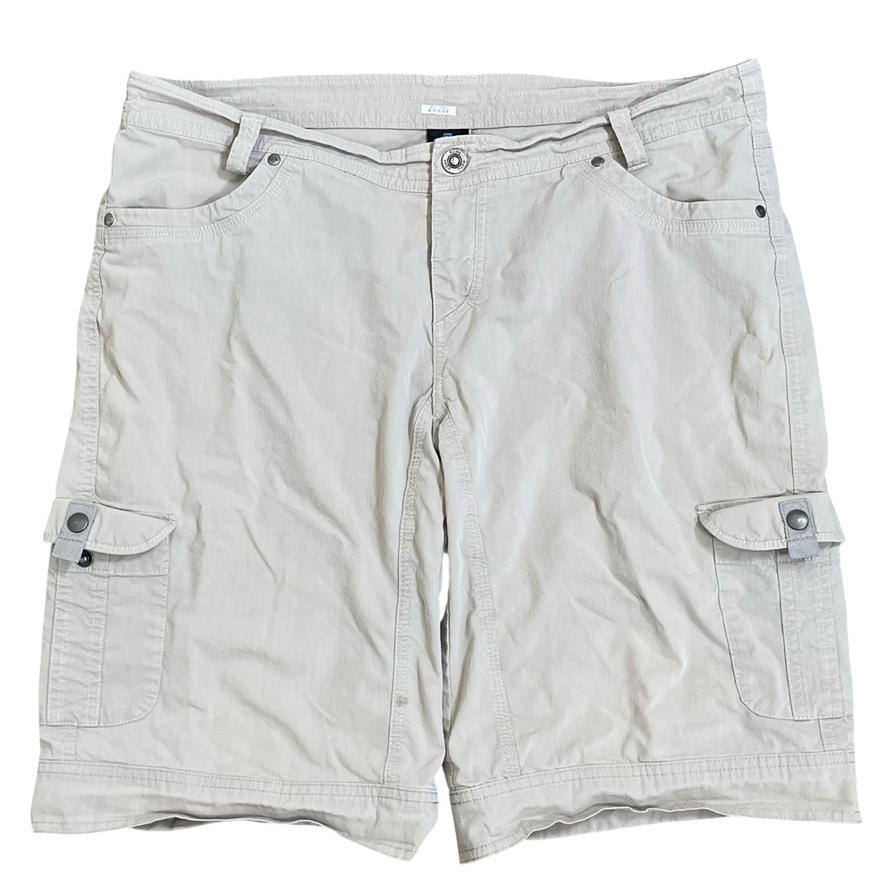 Kuhl Splash 11 Cargo Shorts Women 16 Tan Stretch Hiking Outdoor UPF 50